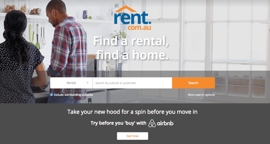 rent.com.au Airbnb partnership