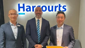 Harcourts Victoria has opened a new office in Box Hill, led by Michael Wu and Janssen Xiang. Photo: Supplied