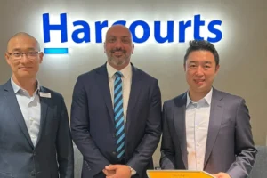 Harcourts Victoria has opened a new office in Box Hill, led by Michael Wu and Janssen Xiang. Photo: Supplied