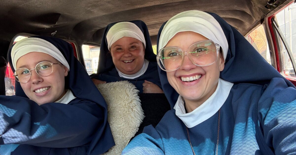 On the set on Holy Days with Eneka Burroughs. Image: Supplied