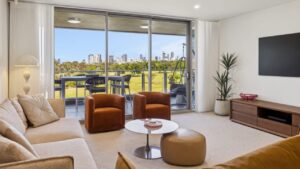 Young family snaps up Burswood Peninsula apartment drawn by precinct's transformation