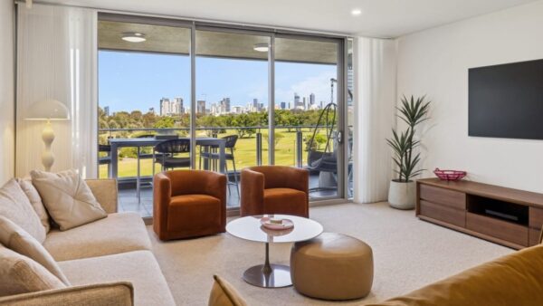 Young family snaps up Burswood Peninsula apartment drawn by precinct's transformation