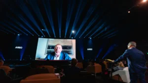 Boris Becker via Zoom. Image: AREC