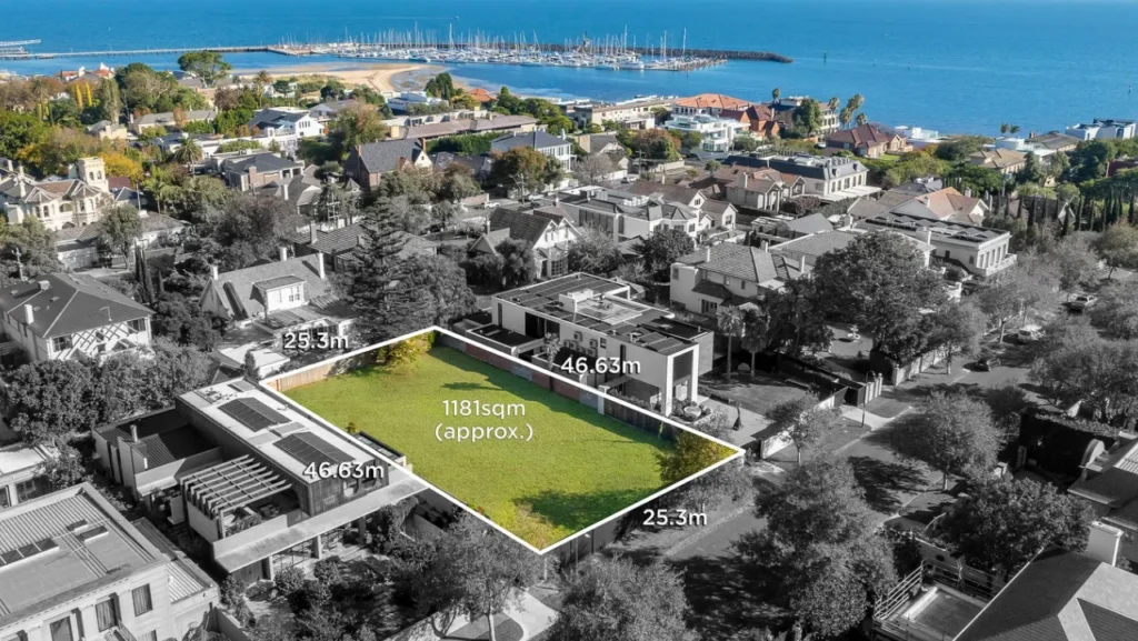 Grant Hackett lists Brighton block. Photo: realestate.com.au