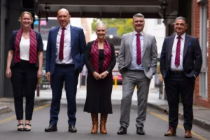 Heather Edwards, Mark and Sarah Sheppard, Tom Donnelly, Con Kavooris. Photo: Supplied