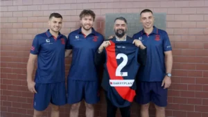 Kashka Hardy with Coburg Lions. Photo: Supplied
