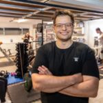 Matt Micaleff and colleagues in the 'pain cave'. Image: Supplied