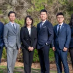 Neil Zheng, Hans Liu, Mingfeng Tang, Henry Lin, Jichen Quan and Emma Yu). Photo: Supplied