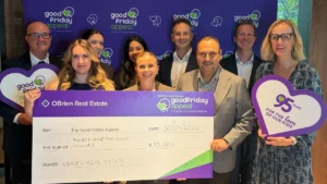 OBrien Real Estate have pledged $35,000 to Good Friday Appeal. Photo: Supplied