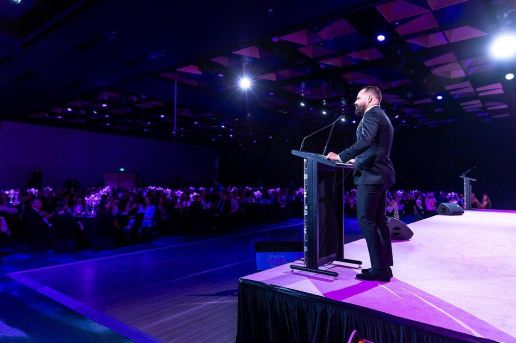 Brisbane's Pink Tie Gala raises record funds for homeless women and children. Photo: Supplied.