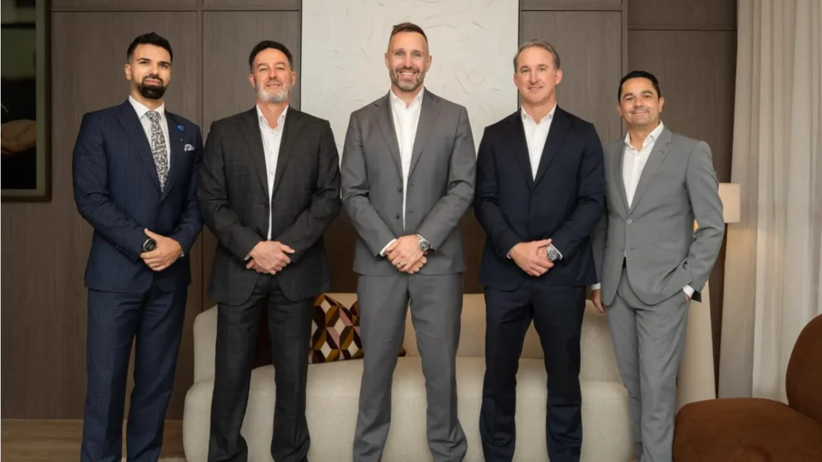 Chris Antos, Simon McGuire, Ben Faulks, Alex Smith, Frank Giorgi. Photo: Supplied