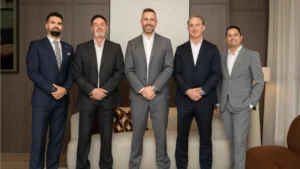 Chris Antos, Simon McGuire, Ben Faulks, Alex Smith, Frank Giorgi. Photo: Supplied