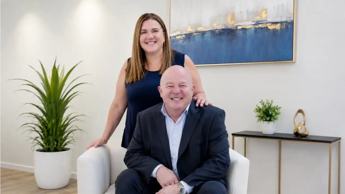 John and Sue Ward launch Harcourts Ward on Brisbane's Northside after more than a decade running an independent boutique agency. Photo: Supplied.
