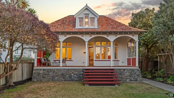 A historic 1907 beachfront estate in Sumner, Christchurch, hits the market after 33 years of ownership by Rick and Catherine Wilkie. Image: rwmetro.co.nz