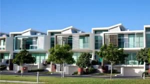 High-yield townhouse and terrace developments like this remain effectively banned across vast swathes of Australia’s 20km CBD rings. Image: Getty