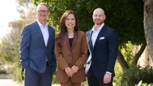 Jeroen van de Peppel, Vivien Yap and Sam Lawley. Image supplied