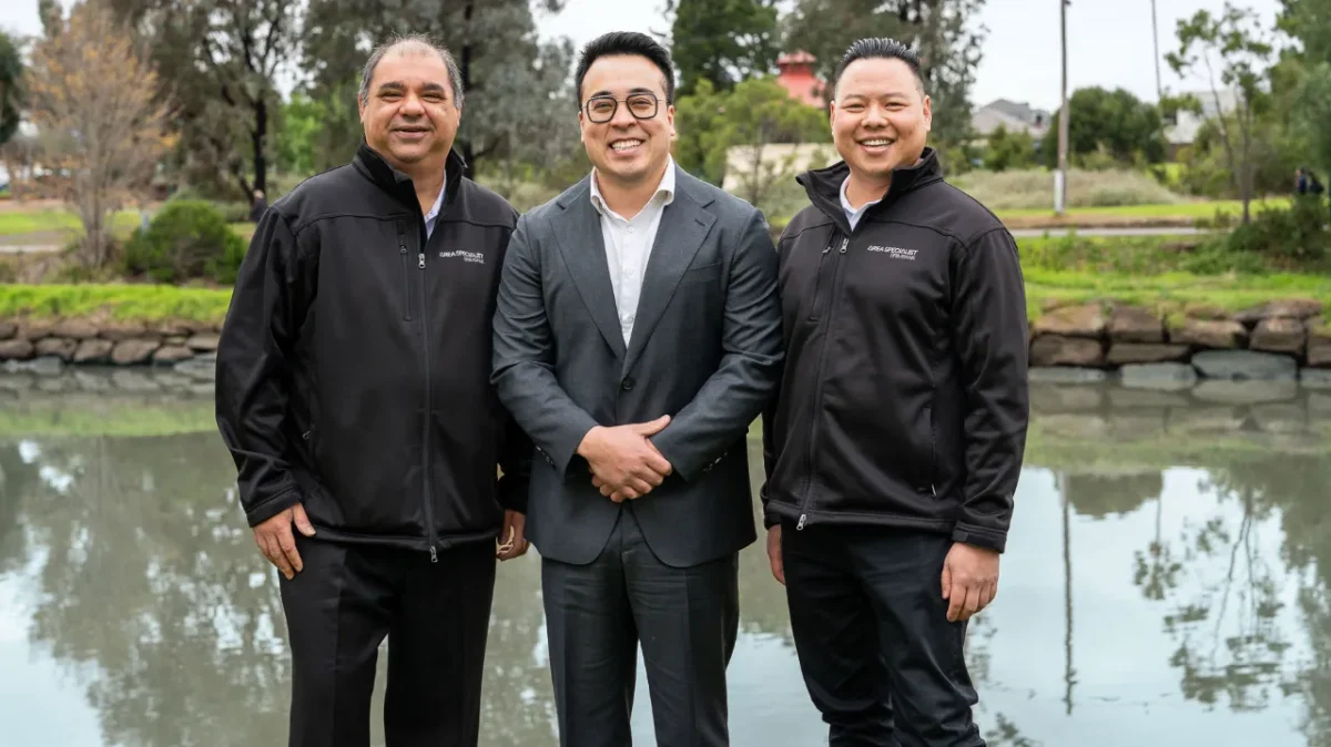 (L-R) Nick Makroglou, Michael Choi, David Lu. Photo supplied