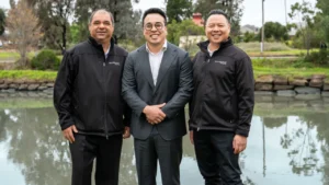 (L-R) Nick Makroglou, Michael Choi, David Lu. Photo supplied