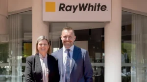 Ray White Canberra CEO of Property Management Lisa Hyland with Chairman, Ben Faulks. Image supplied