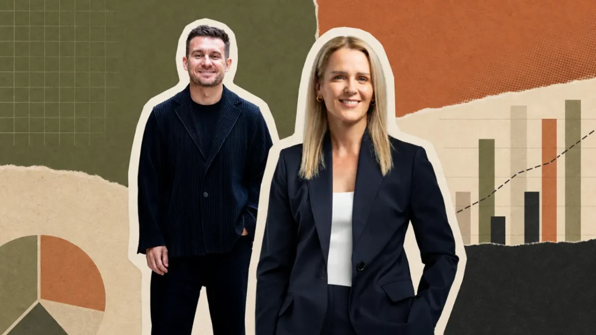 Ray White’s Nerida Conisbee and Thomas McGlynn track shifting auction dynamics as investor participation slowly recovers while first home buyer intent surges to 46.5%. Image Supplied/Lois