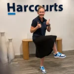 The bespoke Harcourts sneaker – Aimee Garside of Harcourts Dapto. Image supplied