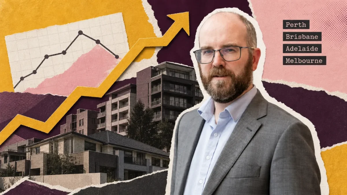 Cotality's Gerard Burg says five years of surging property prices will help protect homeowners in mid-sized capitals from severe value drops. Photo: Supplied/Lois