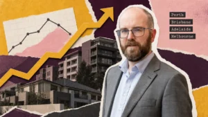 Cotality's Gerard Burg says five years of surging property prices will help protect homeowners in mid-sized capitals from severe value drops. Photo: Supplied/Lois