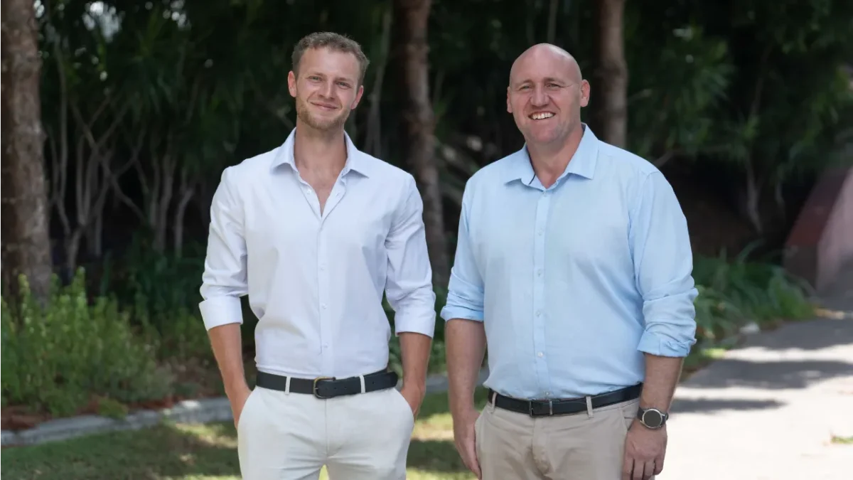 L-R, Crayons CRM co-founders, Milo Holmes and Russell Peter. Image: Supplied.