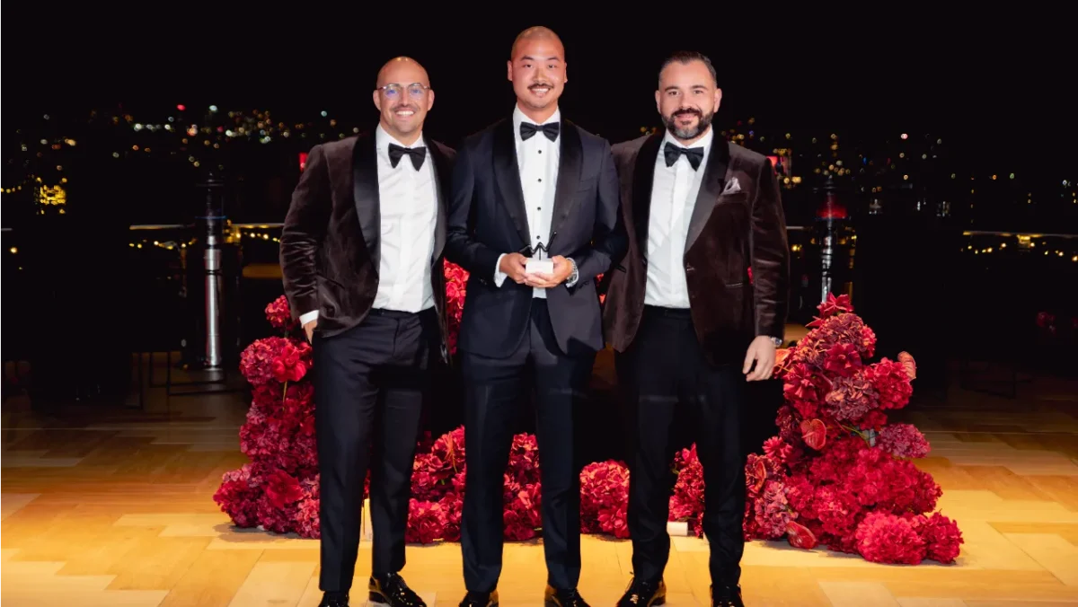 (L-R) William Pereira, Norman Tran, Adrian Tsavalas - Adrian William Real Estate. Image supplied