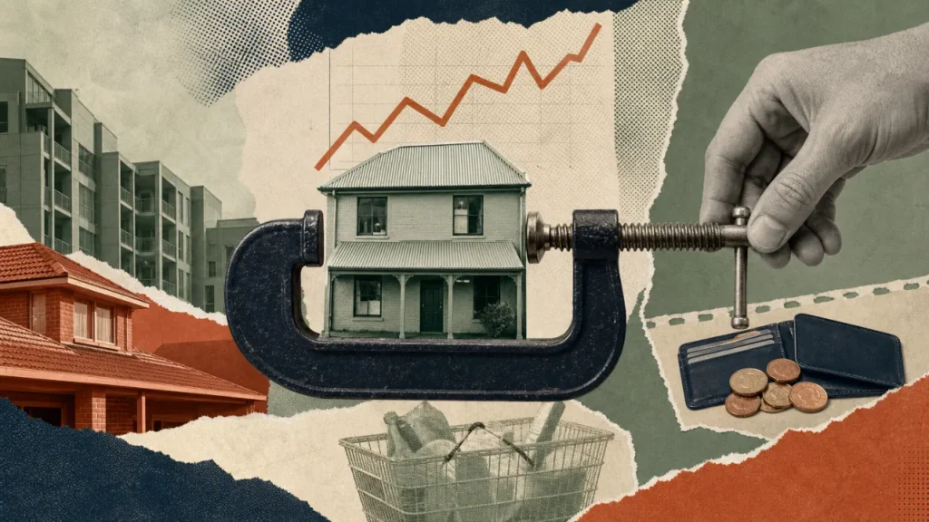 The average Australian borrower now dedicates 38 per cent of their take-home pay to home loans. Image: Lois