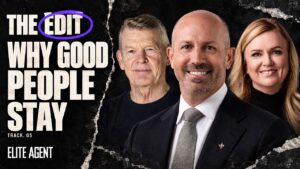 The Edit Track 05 thumbnail with Chris Hanley, Andrew McCann and Samantha McLean, and the words Why good people stay