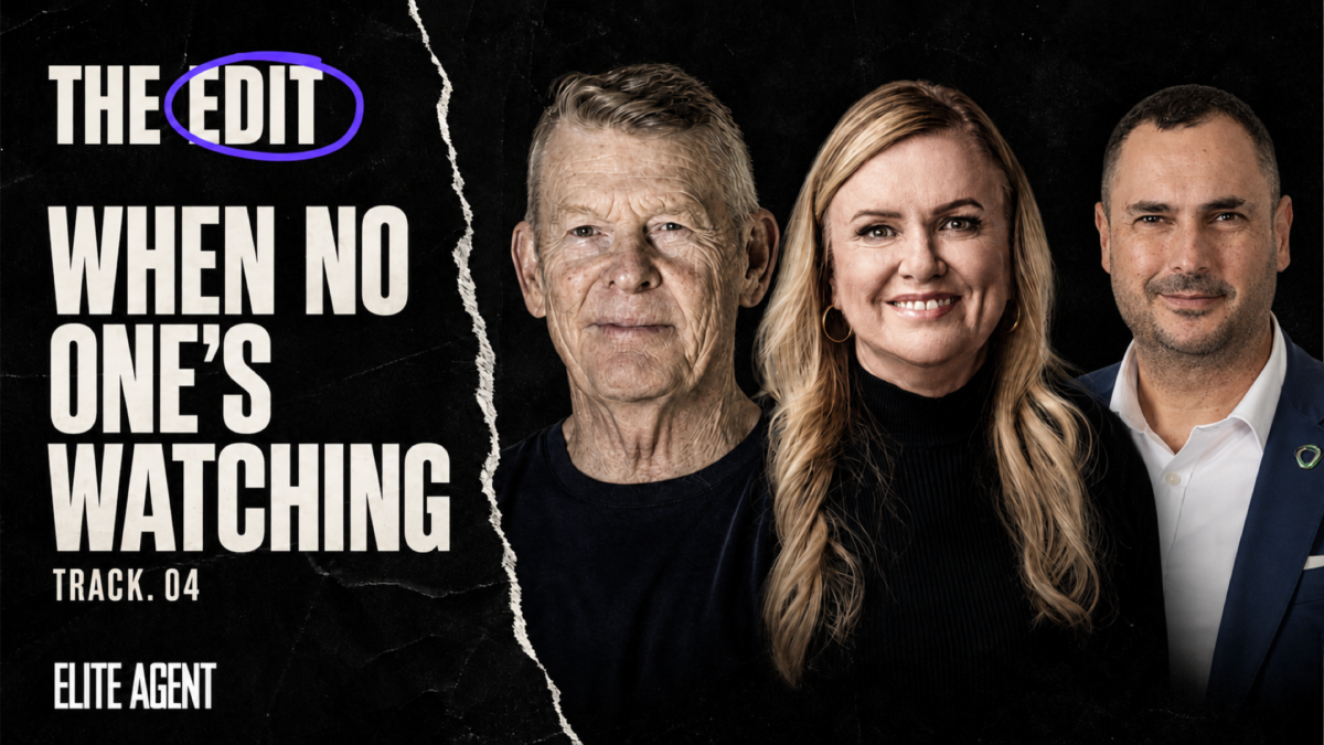 The Edit Track 04: Chris Hanley, Samantha McLean and Stavros Ambatzidis, with the words When no one's watching.