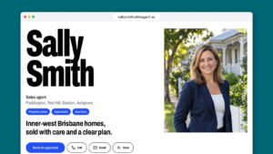 An example Front Page at sallysmith.eliteagent.au